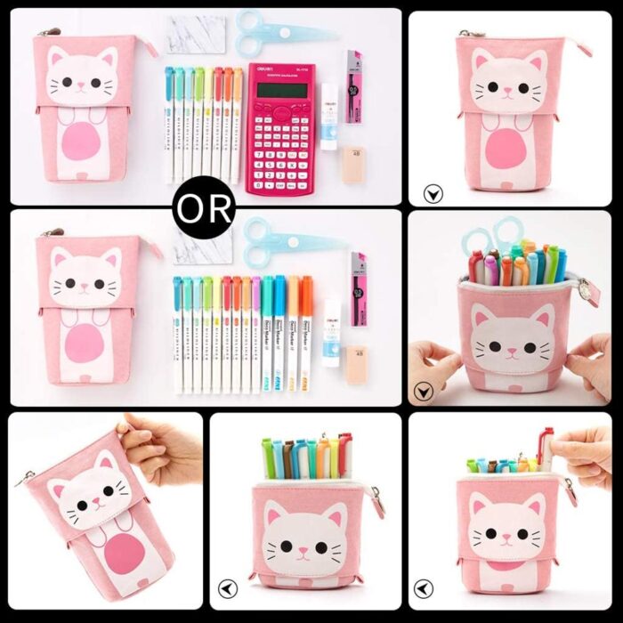1pcs Cute Stationery Holder Large Capacity Pen Case Big Capacity Pencil Pen Case Pouch Box Organizer Large Storage for Bullet Journal - Image 6