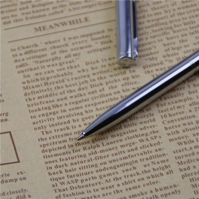 1Pcs Mini Bright Metal Silvery Ballpoint Pen Small Ballpoint Pen Mini Pens Bulk 4 Inch Short Small Pens Wallet Pen Tiny Pen Ink Ballpoint Pens for Notebook Pockets Signature Notepads School Office - Image 5