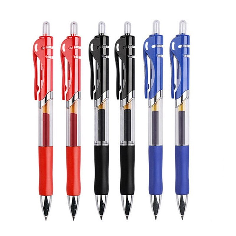 Retractable Black Red Blue Gel Ink Pens Set Retractable Black Red Blue Gel Ink Pens Set