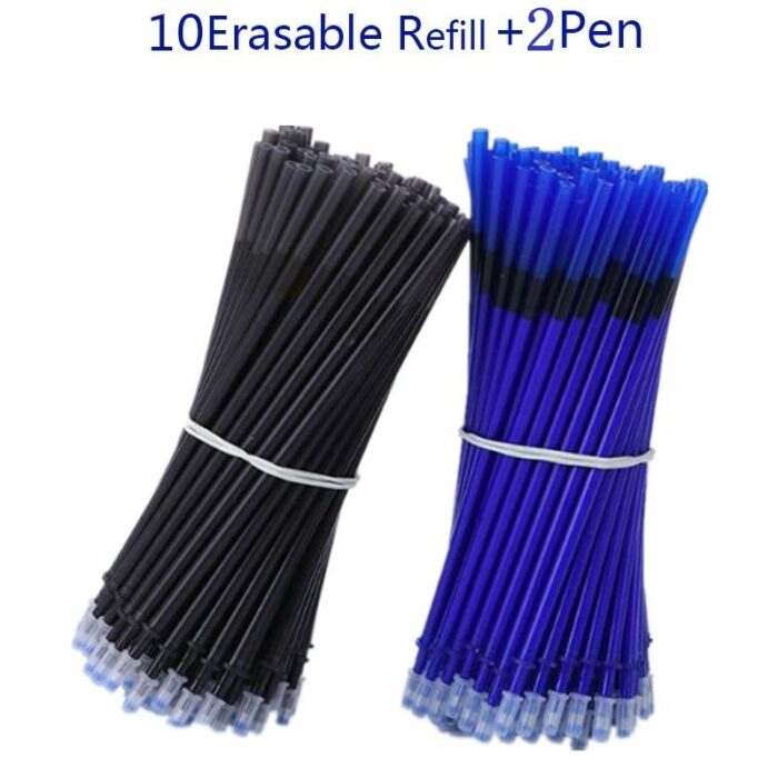 Erasable Pen Set and Erasable Refill 10 Refills & 2 Eraser Value Set School Office Supplies - Image 5