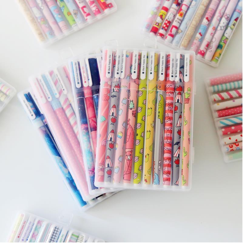 Kawaii Printed Pens 6 pcs and 10 pcs Set Kawaii Printed Pens 6 pcs and 10 pcs Set