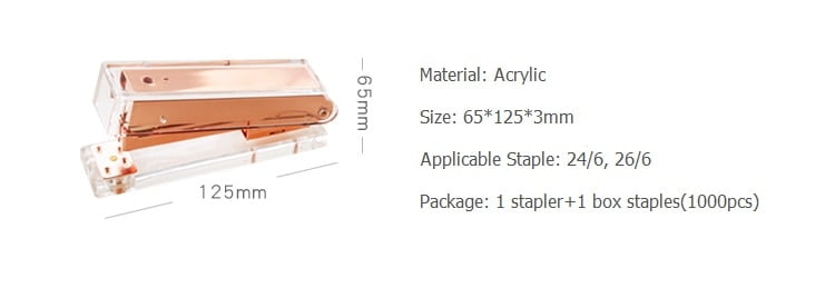 Luxury Manual Stapler in Gold and Rose Gold