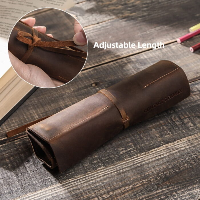 4layer Genuine Leather Retro Pen Cases - Image 3