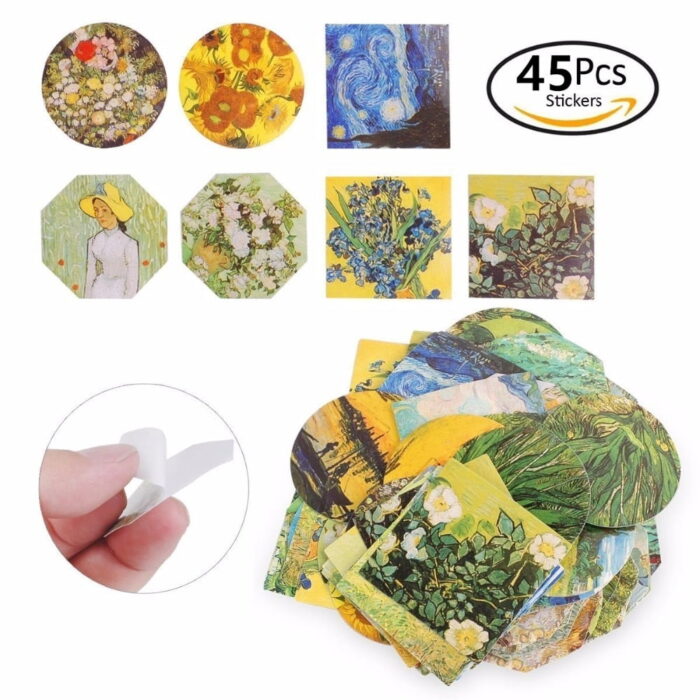 Van Gogh Painting Stickers 45 Pcs Set - Image 6