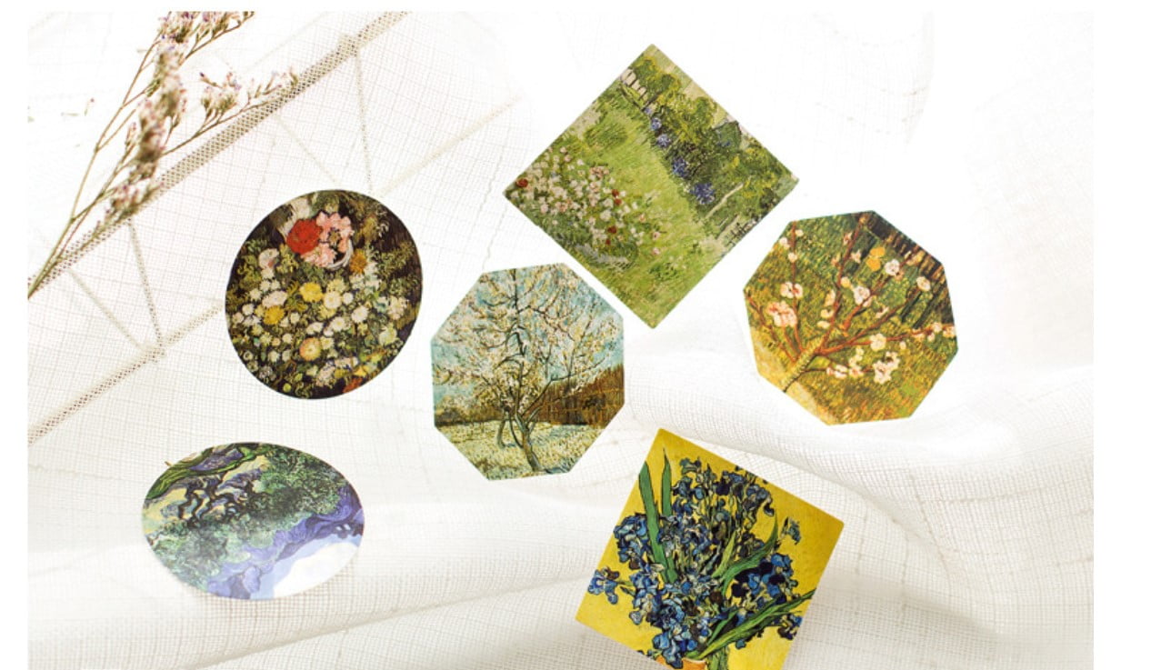Van Gogh Painting Stickers 45 Pcs Set