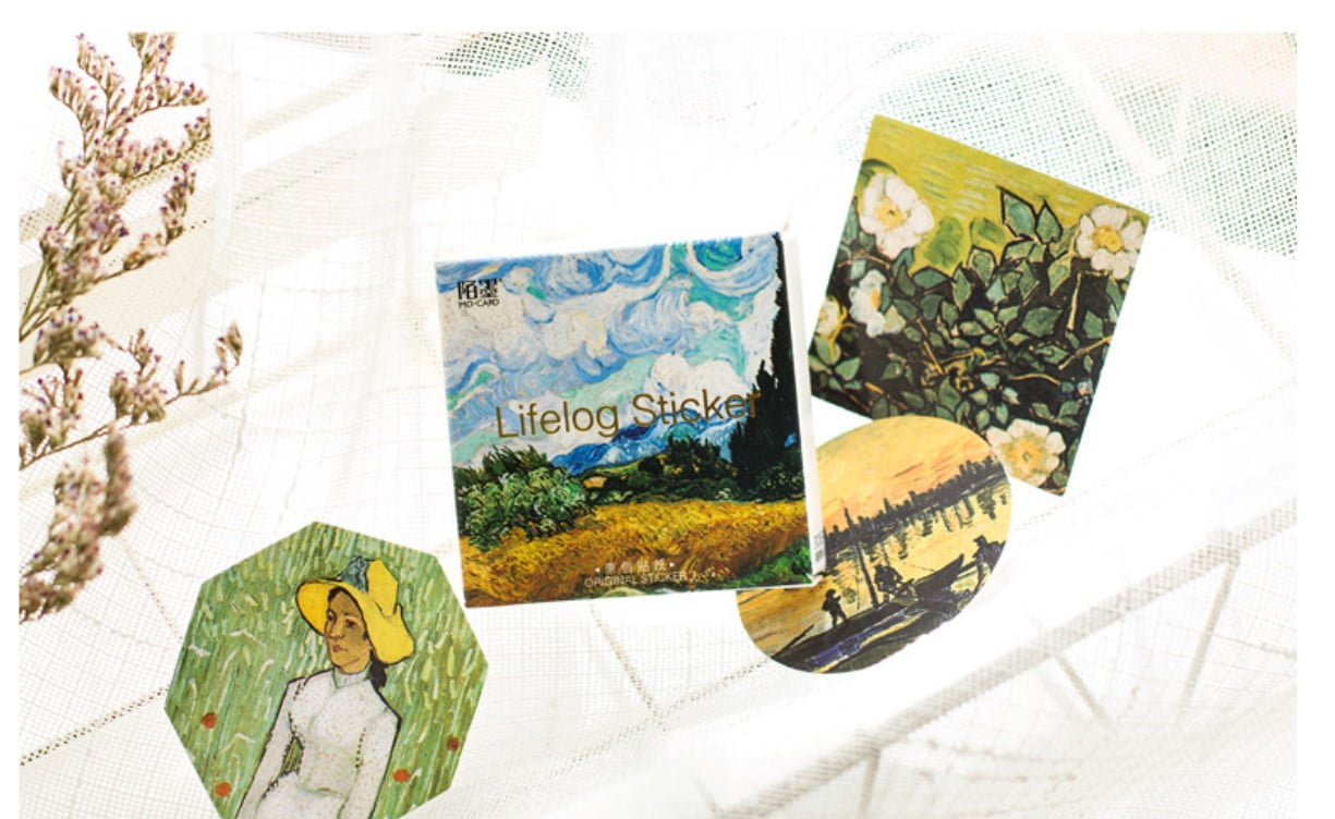 Van Gogh Painting Stickers 45 Pcs Set