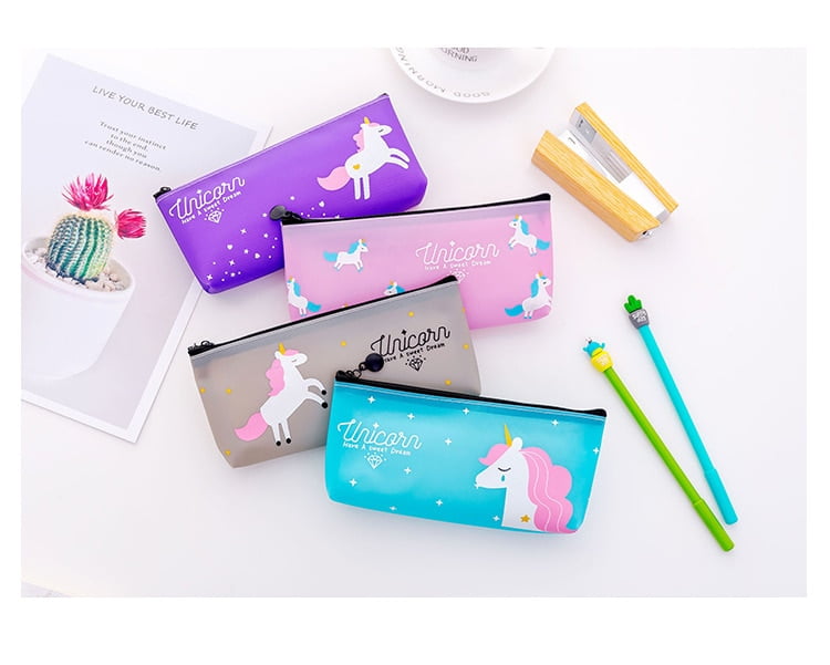 Unicorn Patterned Zipper Pencil Case Unicorn Patterned Zipper Pencil Case