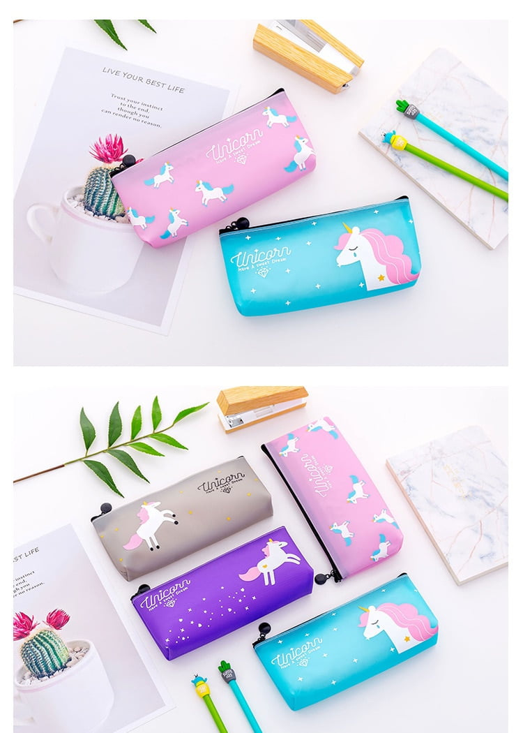 Unicorn Patterned Zipper Pencil Case Unicorn Patterned Zipper Pencil Case