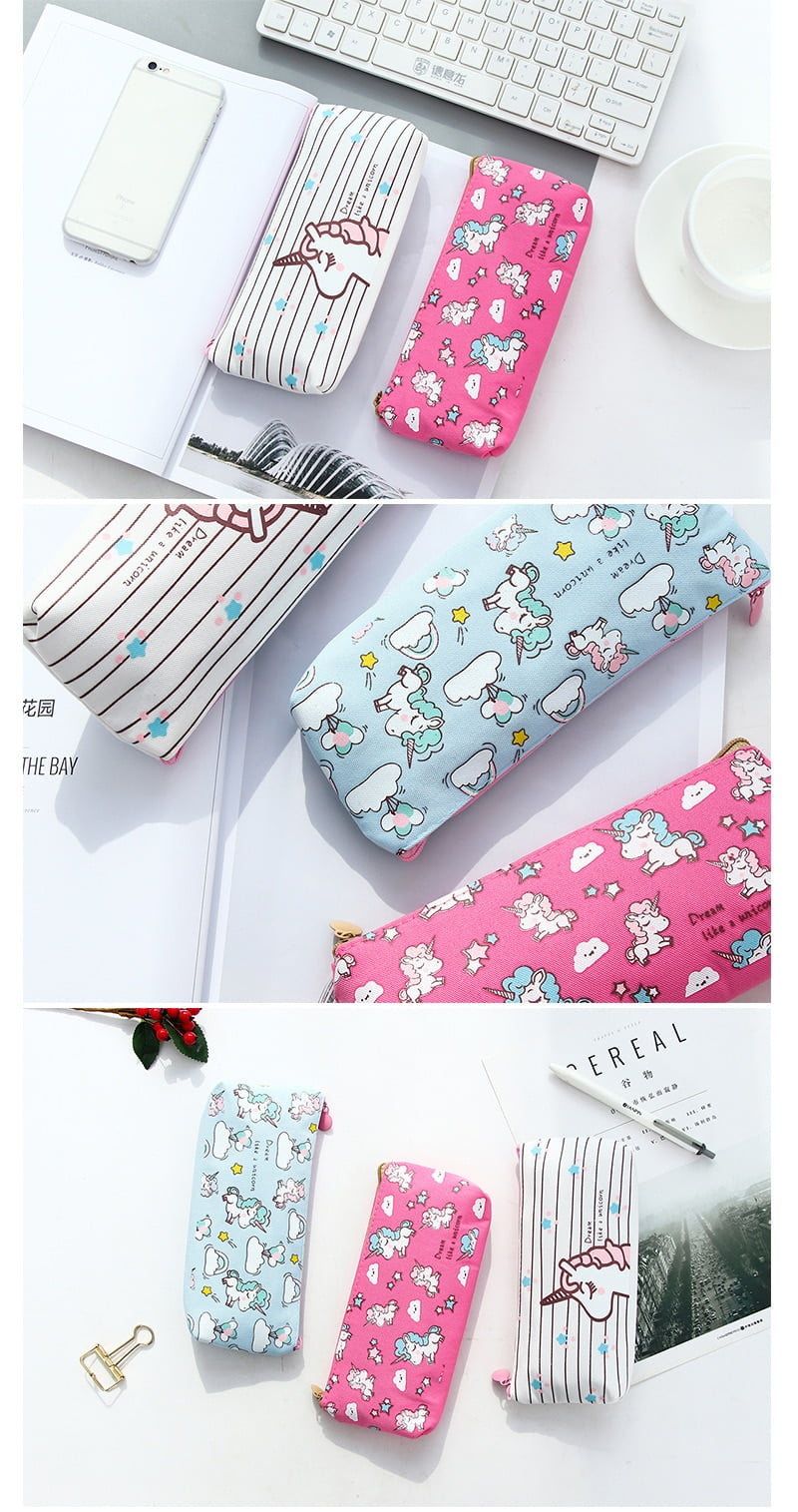Unicorn Patterned Zipper Pencil Case Unicorn Patterned Zipper Pencil Case