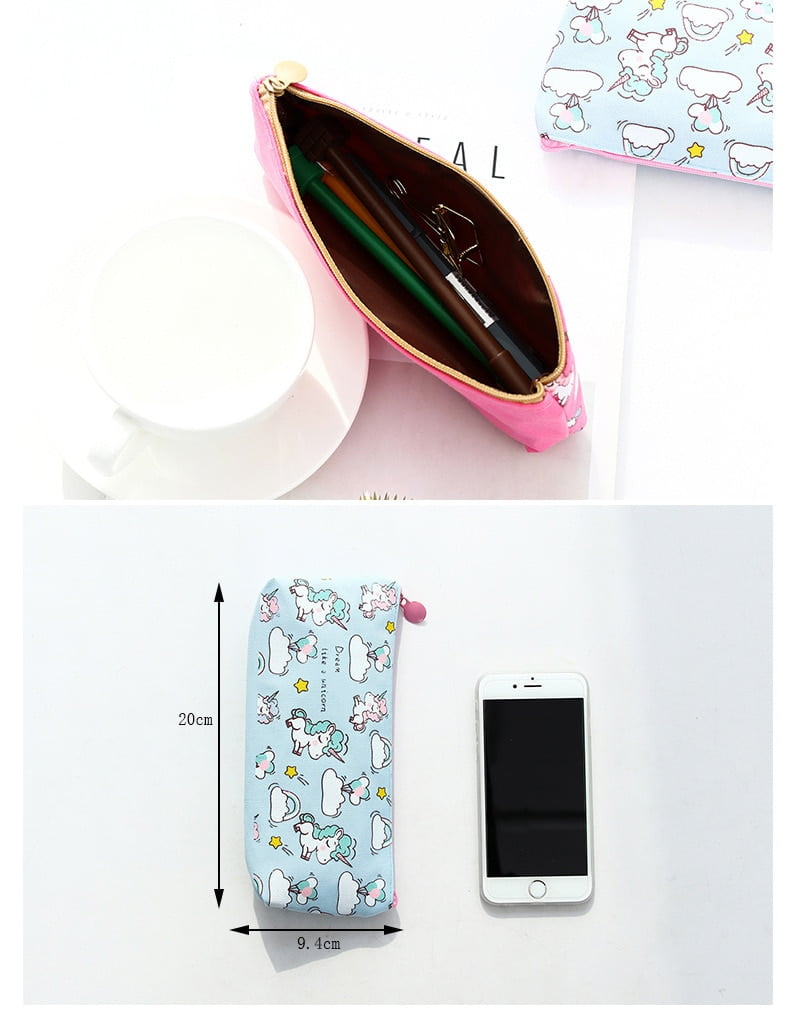 Unicorn Patterned Zipper Pencil Case Unicorn Patterned Zipper Pencil Case